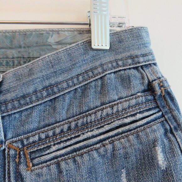 VINTAGE ABERCROMBIE & FITCH Y2K Low Rise Flap Pocket Distressed Jeans - Picture 3 of 16